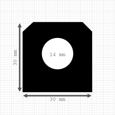 Luikenpakking | EPDM | 30 x 30 mm